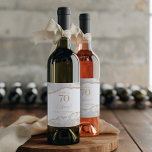 Elegant White Gold Agate 70th Birthday Party Wine Label<br><div class="desc">These are Elegant White Gold Agate 70th Birthday Party Wine Labels!</div>