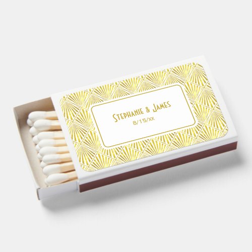 Elegant White Gold Art Deco Diamond 1 DIY BG Matchboxes