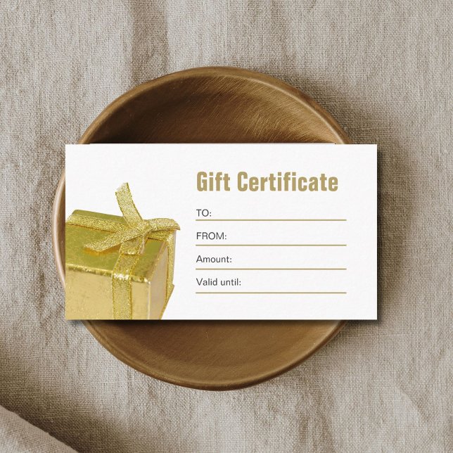 Elegant White Gold Beauty Gift Certificate (Creator Uploaded)