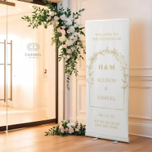 Elegant White Gold Flowers Floral Wedding 