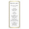 Elegant White Gold Gatsby Art Deco Wedding Menu