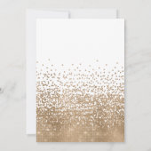 Elegant White Gold Glitter Confetti Ombre Sweet 16 Invitation (Back)