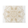Elegant White & Gold Mandala Hand Drawn Design Doormat