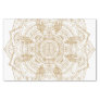 Elegant White & Gold Mandala Hand Drawn Design Tissue Paper