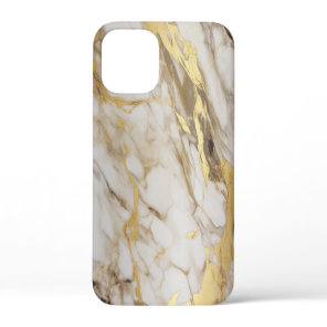 Elegant White Gold Marble iPhone 12 Mini Case