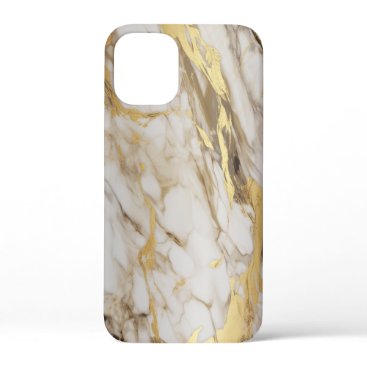Elegant White Gold Marble iPhone 12 Mini Case