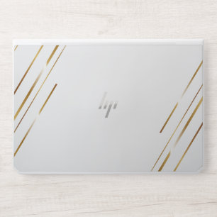 Elegant White & Gold Marble HP Laptop Skin