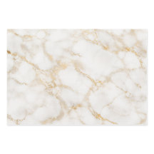 Elegant White & Gold Marble Wrapping Paper