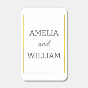 Elegant White & Gold Template Customizable Text Matchboxes