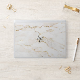 Elegant White Gold Texture Marble HP Laptop Skin