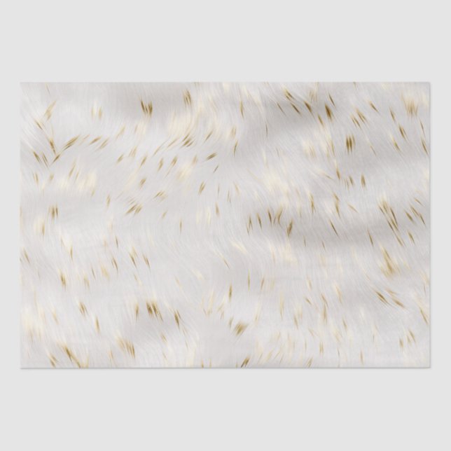 Elegant White Gold Wedding Tissue Paper (Front)