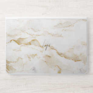 Elegant White Golden Marble Laptop skin