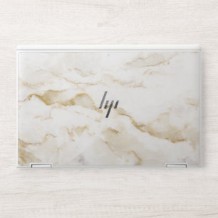 Elegant White Golden Marble Laptop skin 