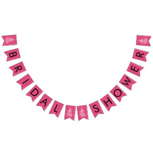 Elegant White Gown Bridal Shower Banner