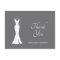 Elegant White Gown on Gray - Stylish Thank You