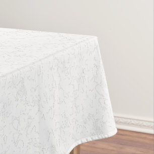 Elegant White Graduation Announcement Tablecloth