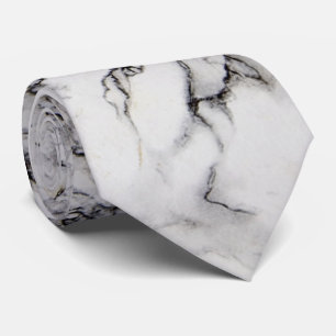 Elegant White Gray And Black Grain Tie
