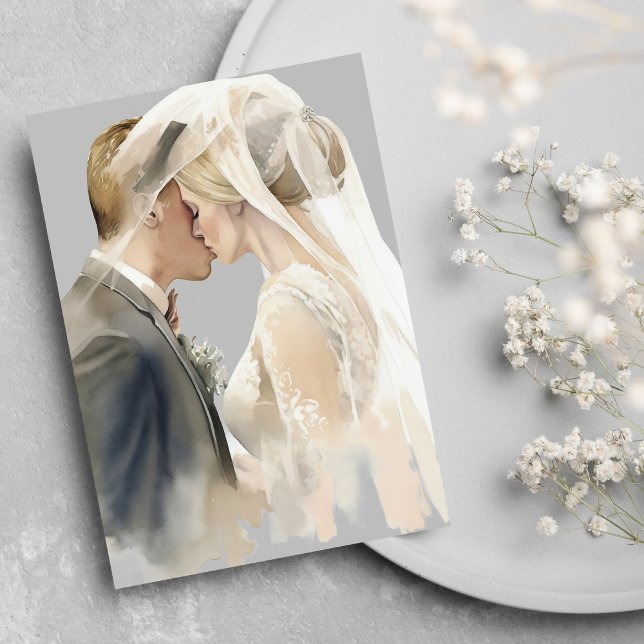 Elegant white gray couple photo wedding invitation (Elegant white gray couple photo wedding )