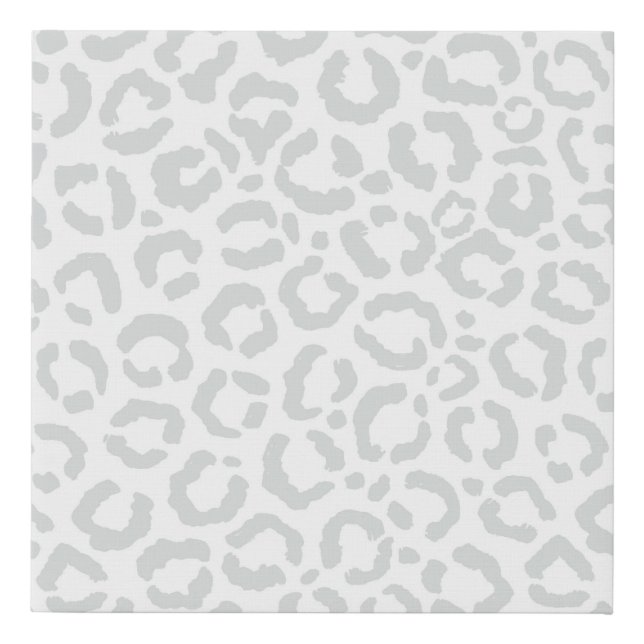 Elegant White Gray Leopard Cheetah Animal Print (Front)