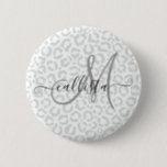 Elegant White Gray Leopard Cheetah Animal Print Button<br><div class="desc">This elegant chic pattern is perfect for the trendy and stylish fashionista. It features a hand-drawn white and gray leopard cheetah animal print pattern. It's modern, simple, and cute. ***IMPORTANT DESIGN NOTE: For any custom design request such as matching product requests, color changes, placement changes, or any other change request,...</div>