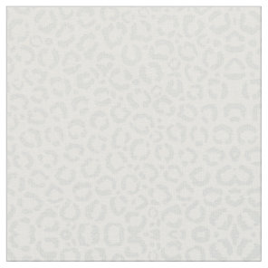 Elegant White Gray Leopard Cheetah Animal Print Fabric