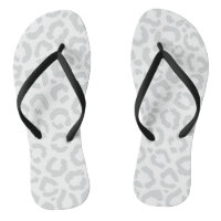 Elegant White Gray Leopard Cheetah Animal Print
