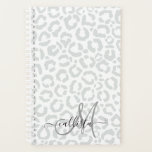 Elegant White Gray Leopard Cheetah Animal Print Planner<br><div class="desc">This elegant chic pattern is perfect for the trendy and stylish fashionista. It features a hand-drawn white and gray leopard cheetah animal print pattern. It's modern, simple, and cute. ***IMPORTANT DESIGN NOTE: For any custom design request such as matching product requests, color changes, placement changes, or any other change request,...</div>
