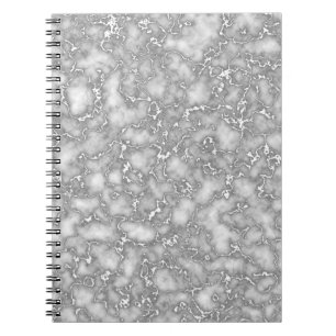 Elegant White Gray Marble Notebook