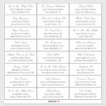 Elegant White Gray Script 24 Wedding Guest Address Sticker<br><div class="desc">24 wedding guest address labels for sending out your invitations with dark gray elegant text against white. Add the names in a beautiful,  classic script and the address in an elegant timeless font.</div>