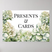 Elegant white green watercolor floral wedding