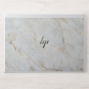 Elegant white grey golden Marble Laptop skin