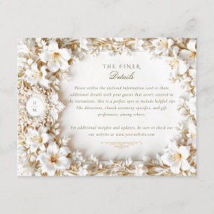 Elegant White Hibiscus with Faux Gold Enclosure Card