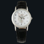 Elegant White Horse Boho Floral Watch<br><div class="desc">A watch with a magical illustration of a beautiful white horse head. Surrounded by cute little pink flowers. Boho elegant vibe for horse lovers.</div>