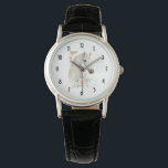 Elegant White Horse Boho Floral Watch<br><div class="desc">A watch with a magical illustration of a beautiful white horse head. Surrounded by cute little pink flowers. Boho elegant vibe for horse lovers.</div>