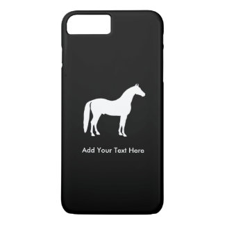 Elegant White Horse Customizable Text iPhone 8 Plus/7 Plus Case