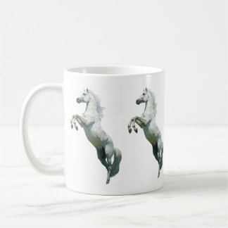 Elegant White Horse Mug