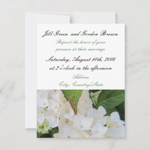 Elegant White Hydrangea Wedding Invitation