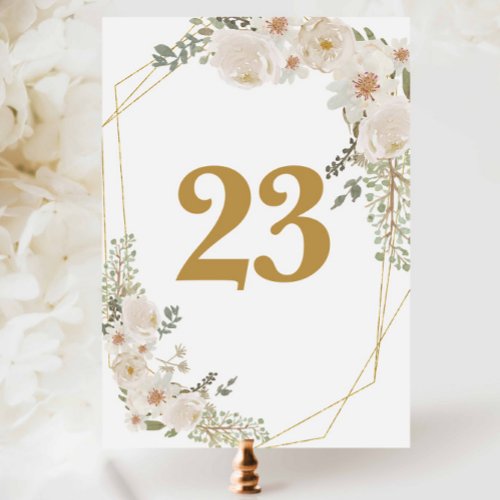 Elegant White Ivory Floral Wedding Birthday Bridal