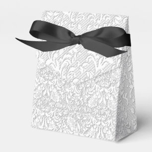 Elegant White Lace Favor Boxes