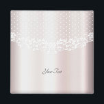 Elegant White Lace Floral Magnet<br><div class="desc">Beautiful White Lace Floral Magnet</div>