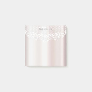 Elegant White Lace Floral Post it Notes