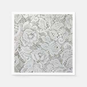 Elegant White Lace Paper Napkins
