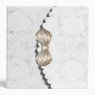 Elegant white lace Wedding Planner Binder