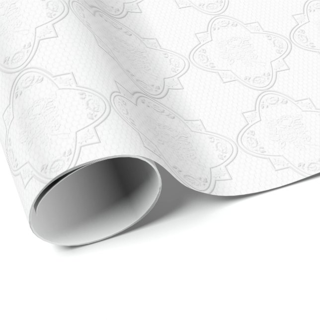 Elegant White Lace Wrapping Paper (Roll Corner)