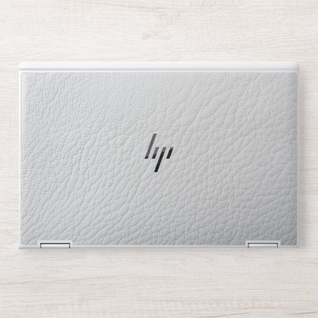 Elegant White leather HP Elite Book  HP Laptop Skin (Front)