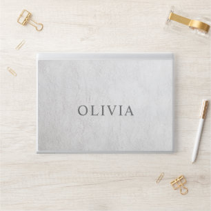 Elegant White leather HP Laptop Skin