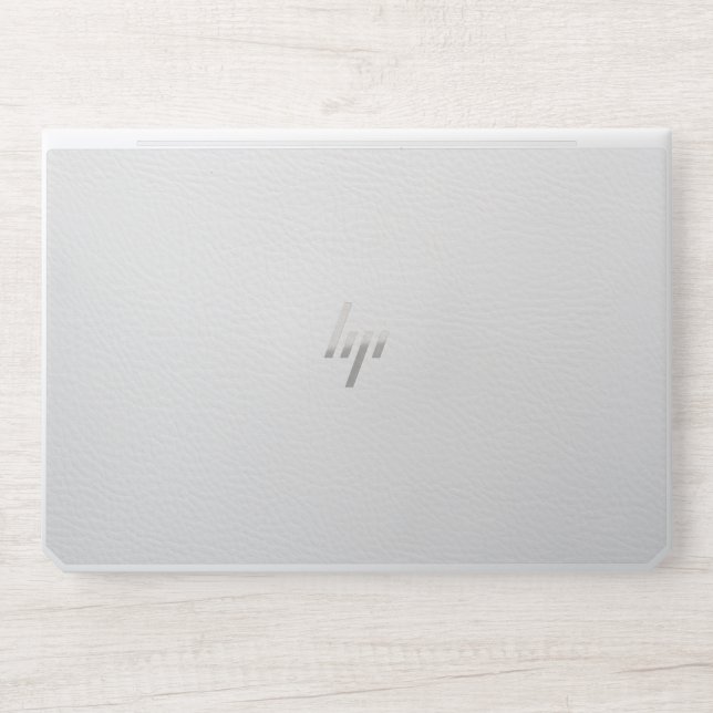 Elegant White leather HP Laptop Skin (Front)