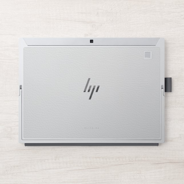 Elegant White leather HP Laptop Skin (Front)