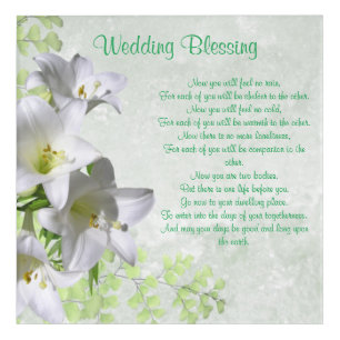 Elegant White Lilies Apache Wedding Blessing Acrylic Print