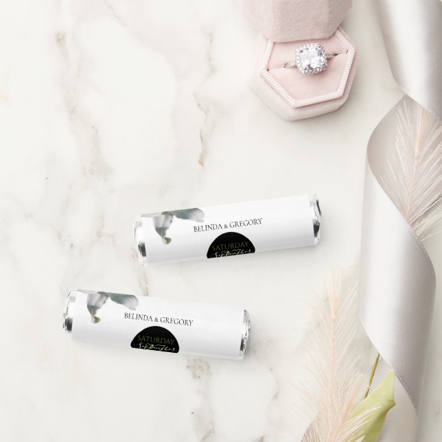 Elegant White Lilies Wedding  Breath Savers® Mints (Wedding)